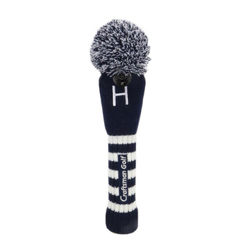 Dark Blue & White Knitted UT Head Cover